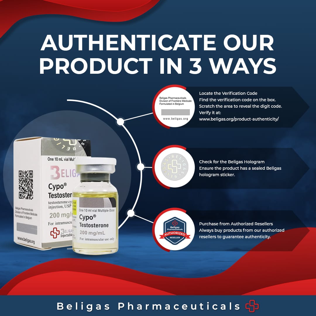 Beligas Pharmaceuticals product authentication instructions